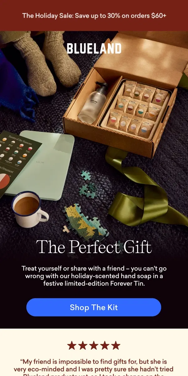 Email from Blueland. The search for the perfect gift? Over.