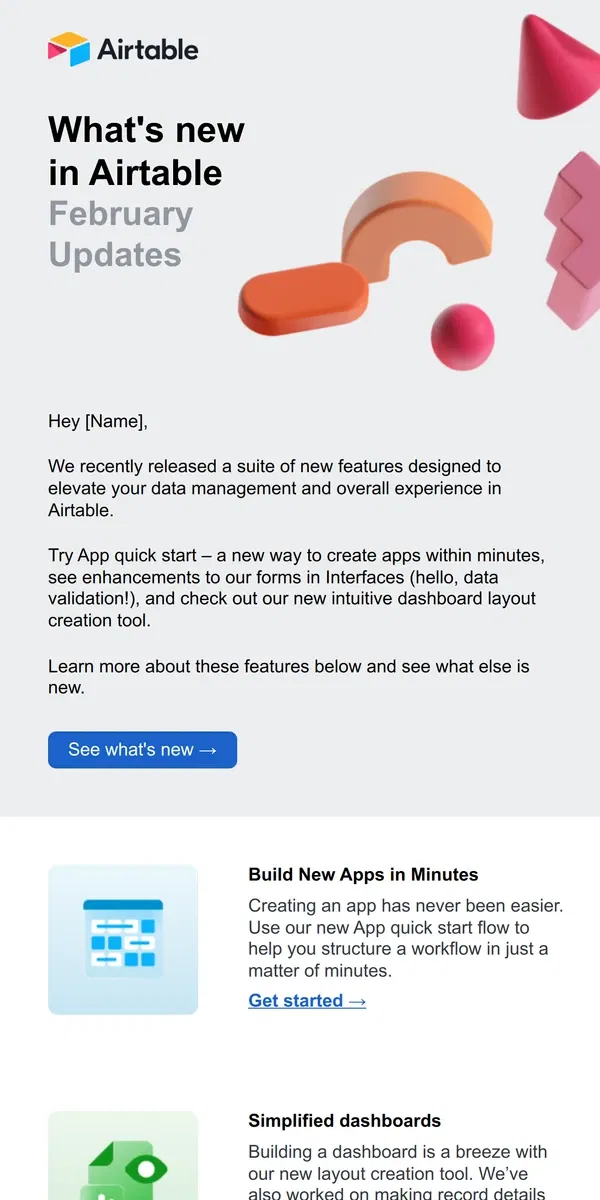 Email from Airtable. Build Airtable Apps in a snap with App Quick Start