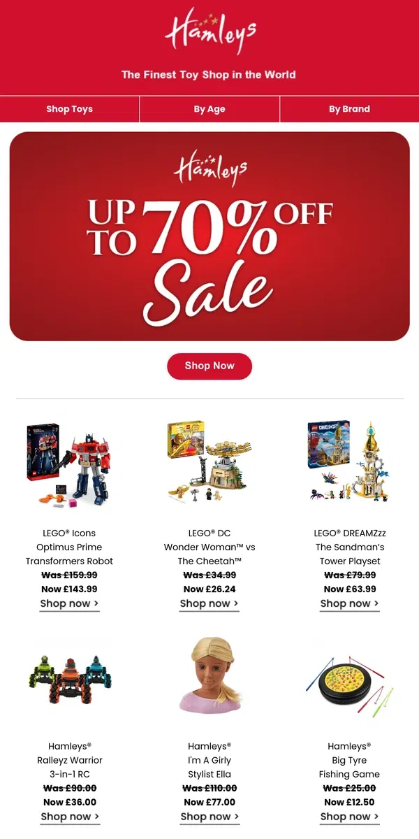 Email from Hamleys. Shop Hamleys Sale Favourites