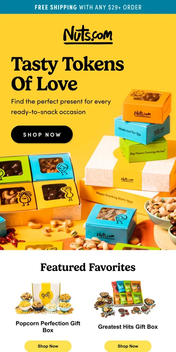 Email from Nuts.com. The Most Delicious Gift Guide, Period. 🎁