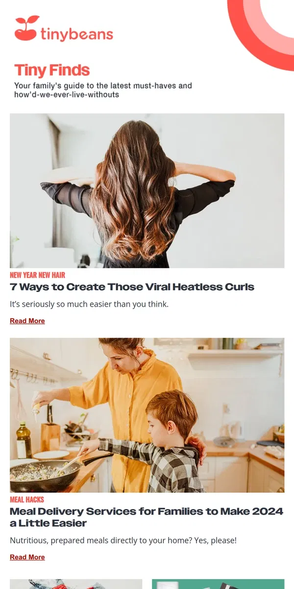 Email from Tinybeans. This Is the Perfect Week to Try Those Heatless Curls➿