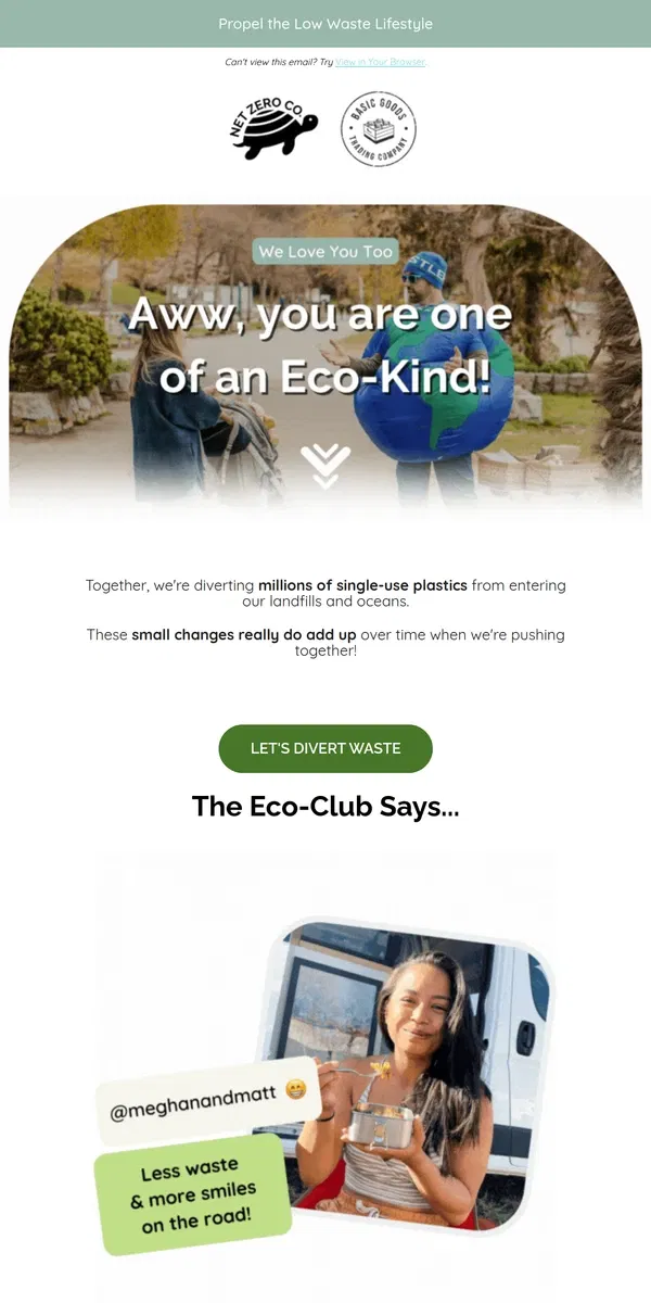 Email from Net Zero Co.. How The Eco-Fam Is Helping Us Save Our Planet☺️