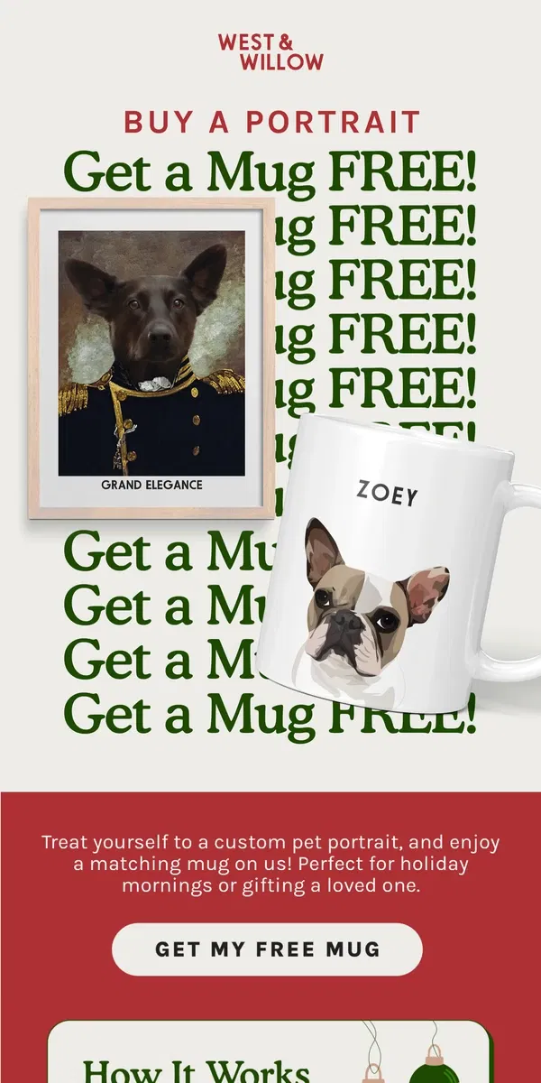 Email from West & Willow. Early Black Friday Deal: Free Mugs! 🐾🎅