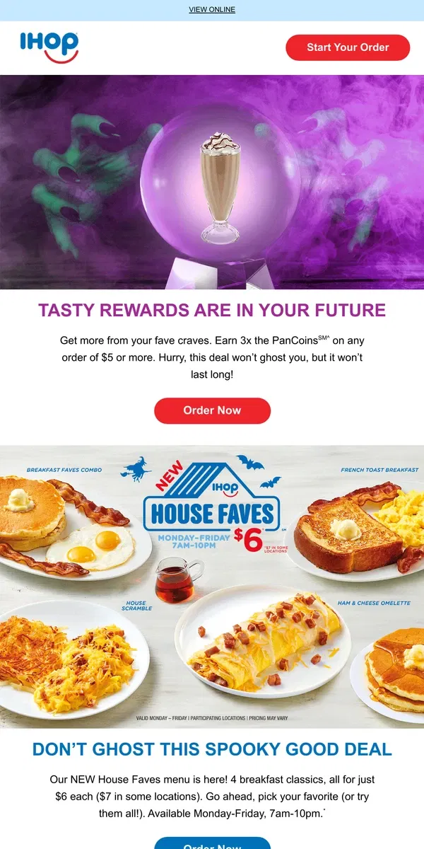 Email from IHOP. [Name], Unlock Your Mystery Offer 🕵️🌟