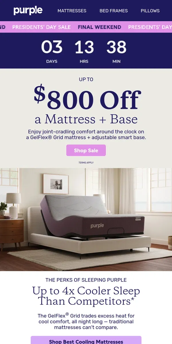 Email from Purple. + 20% off fan-favorite pillows, bedding + more.