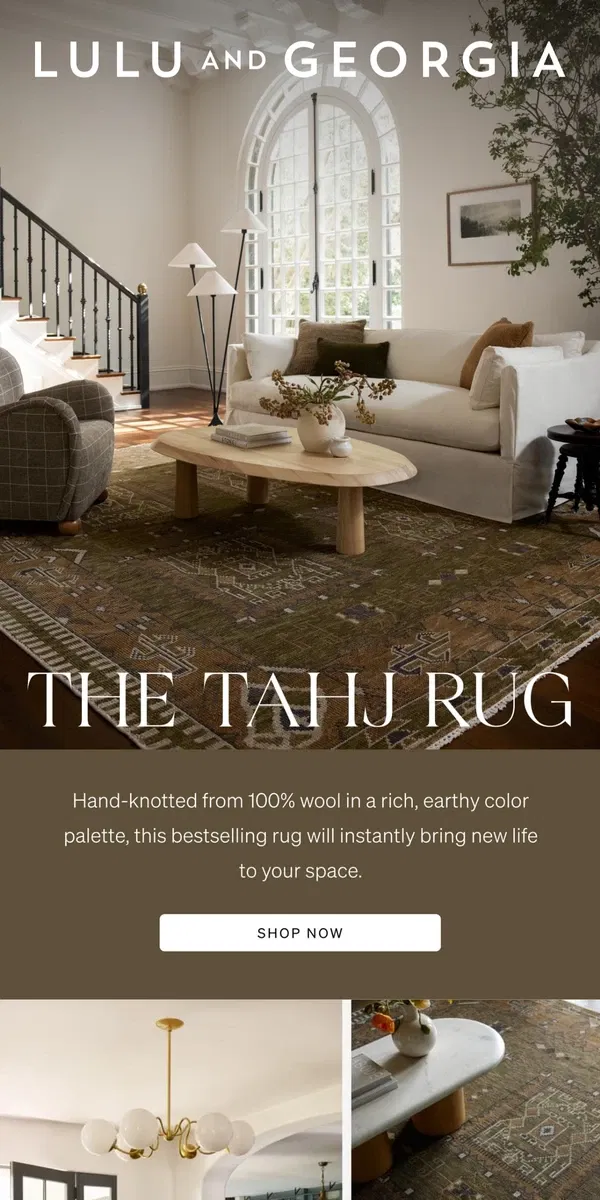 Email from Lulu and Georgia. The Tahj Rug