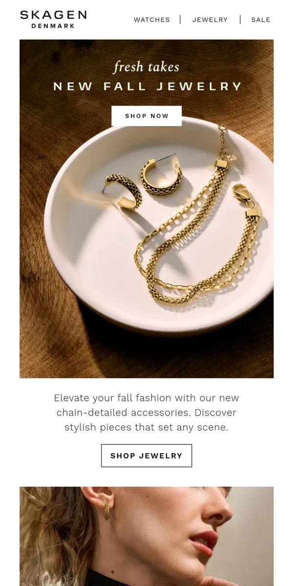 Email from Skagen. this just in: new fall jewelry.