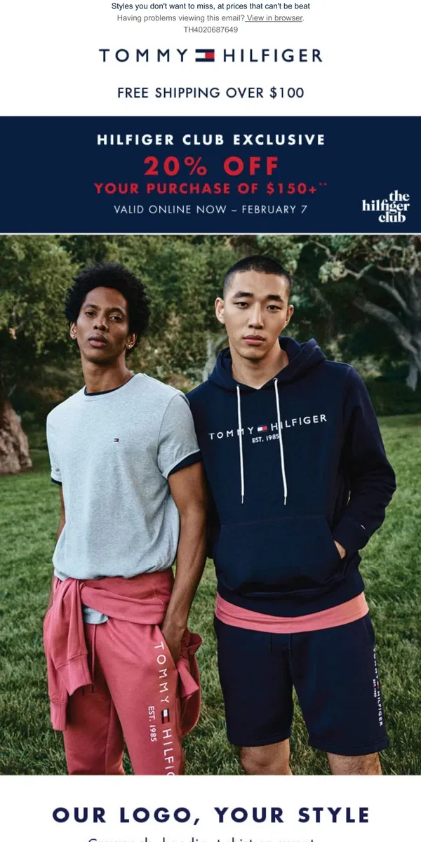 Email from Tommy Hilfiger. ENDING SOON: 30–70% off sitewide