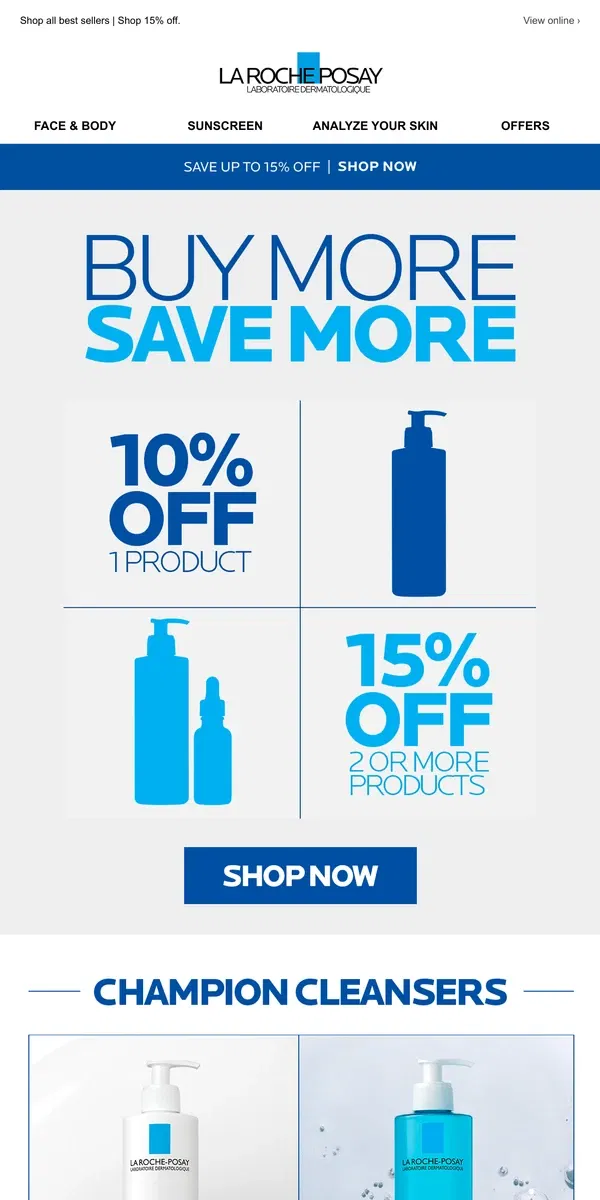 Email from La Roche-Posay. Learn how you can save 15% off your next order.