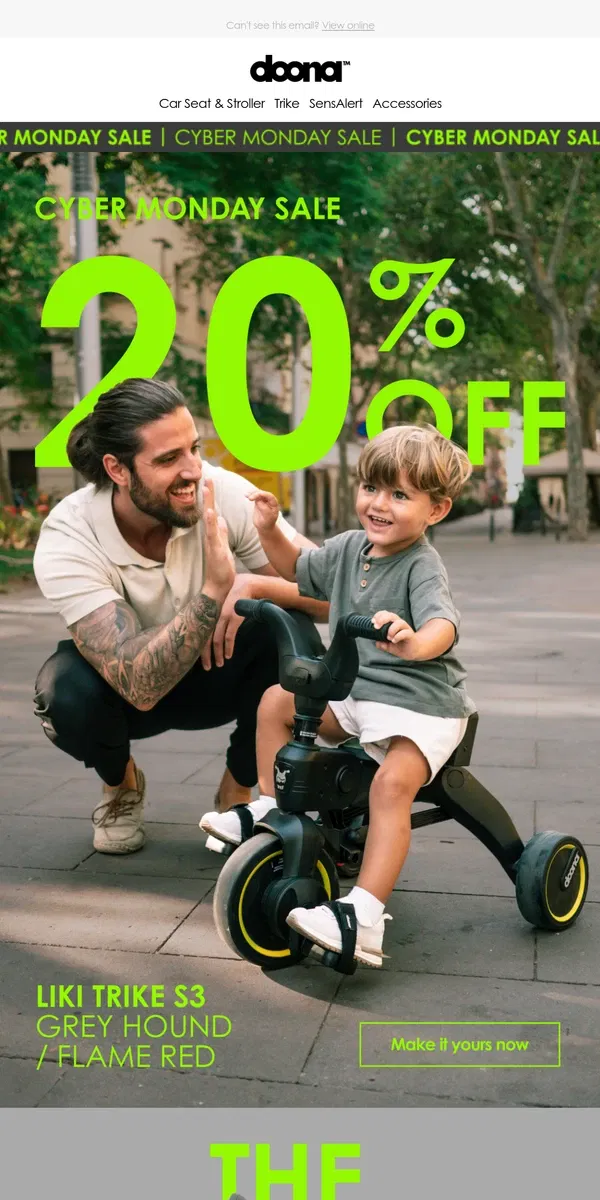 Email from Doona. 🎁 The Perfect Gift for Christmas – 20% off Liki Trike