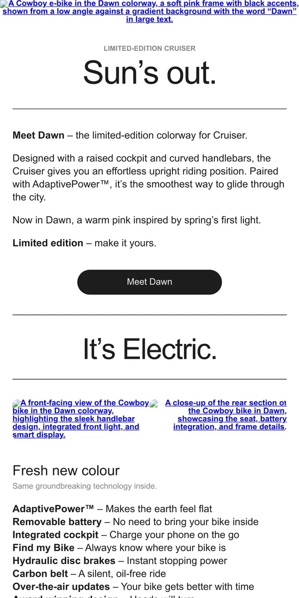 Email from Cowboy. A new Dawn