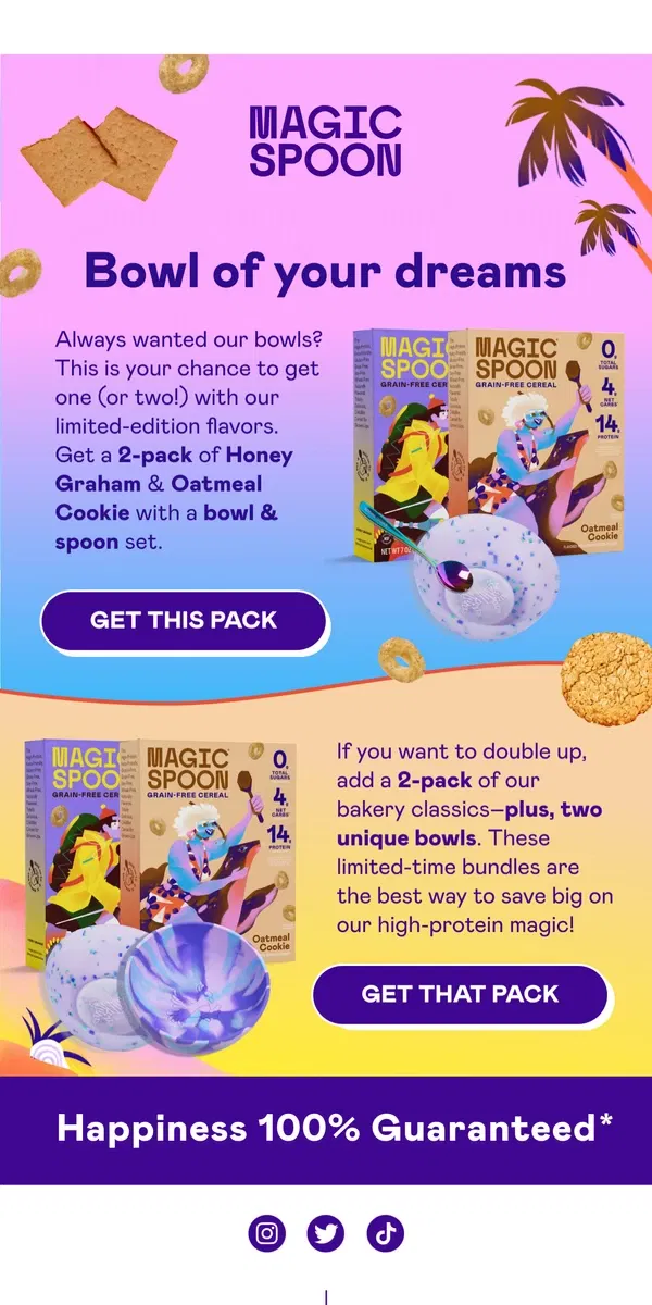 Email from Magic Spoon Cereal. Bundle these bakery classics with bowls! 🥣