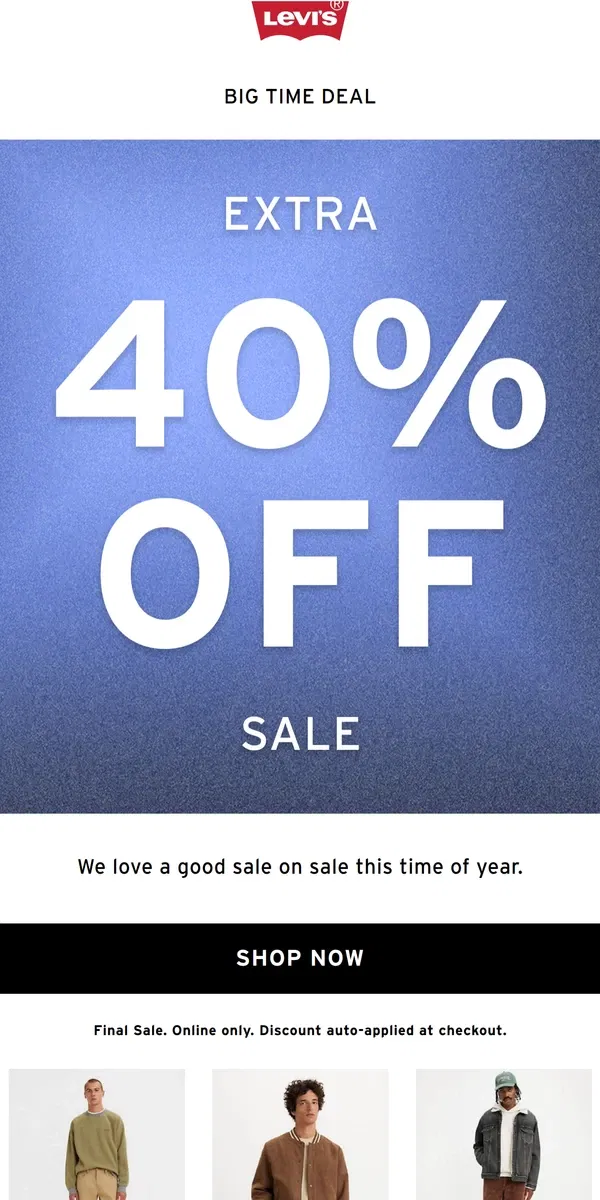 Email from Levi's. The sale-iest part of the sale