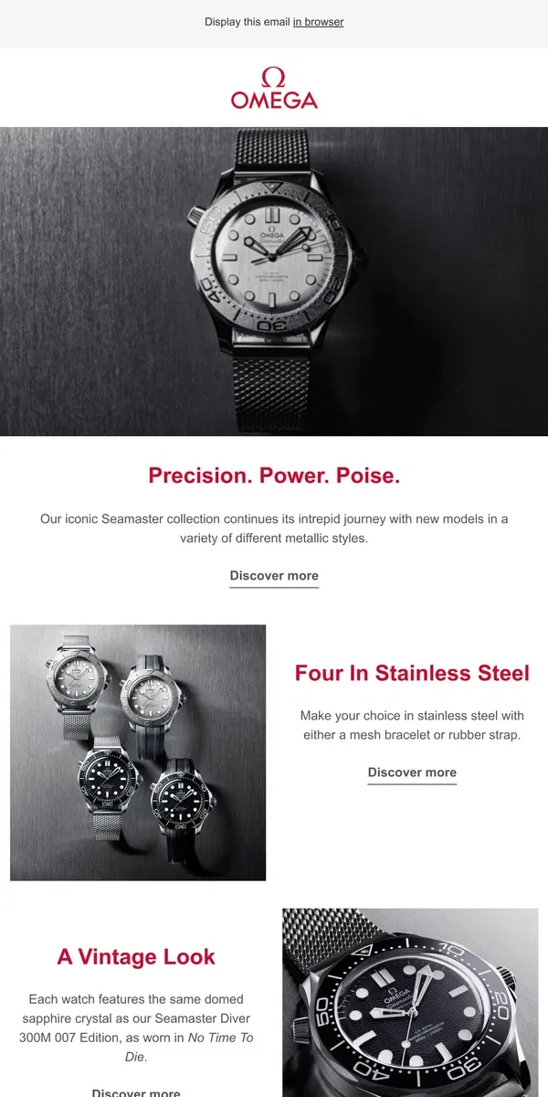 Email from OMEGA. The new Diver 300M is here