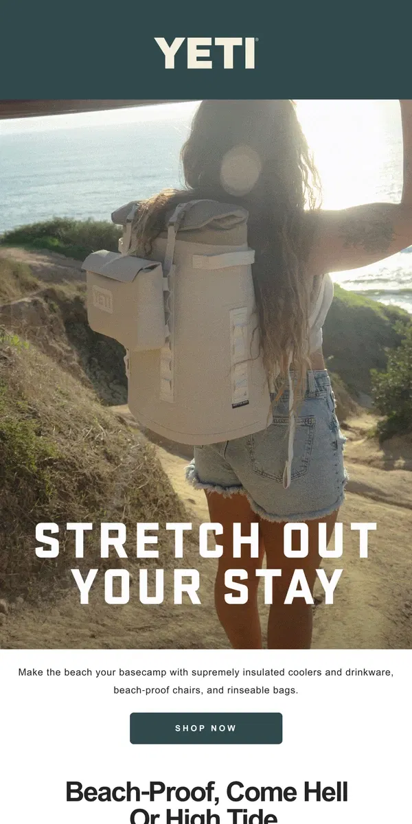 Email from YETI. Gear For Everything Under The Sun