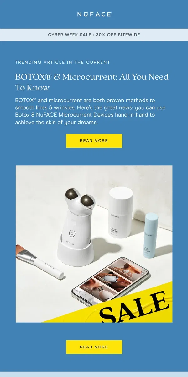 Email from NuFACE. Everything You Need to Know About BOTOX® & Microcurrent