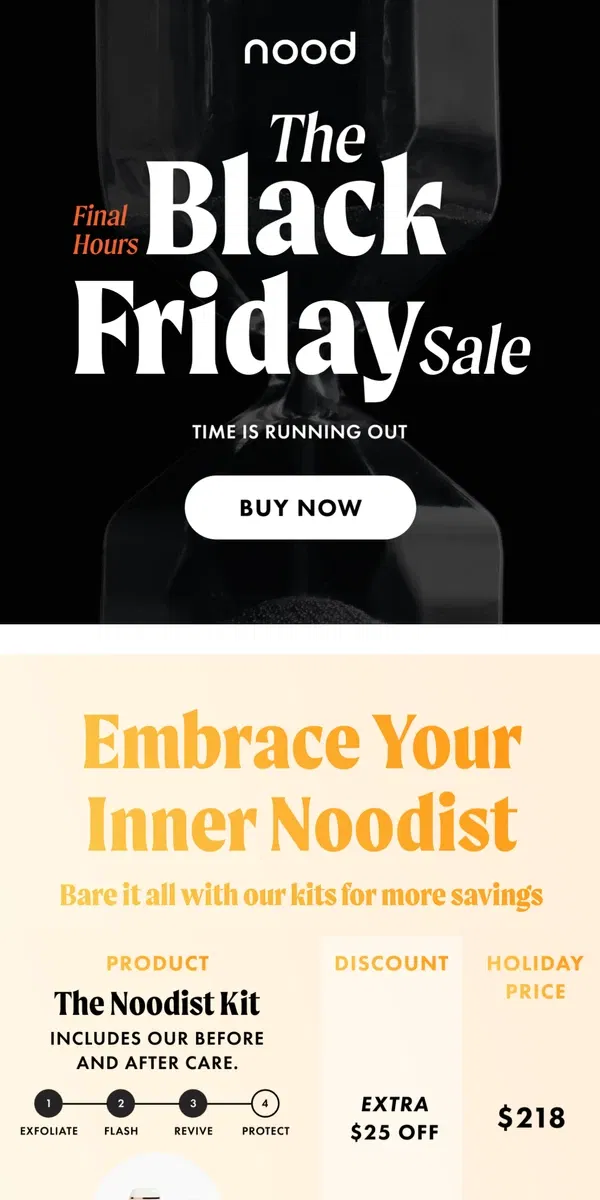 Email from Nood. 🚨 Last Chance: Black Friday Sale Ends Tonight