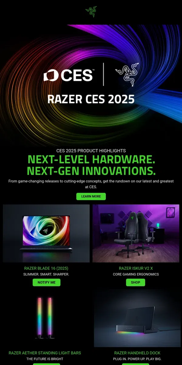 Email from Razer. ❗CES 2025 Product Highlights