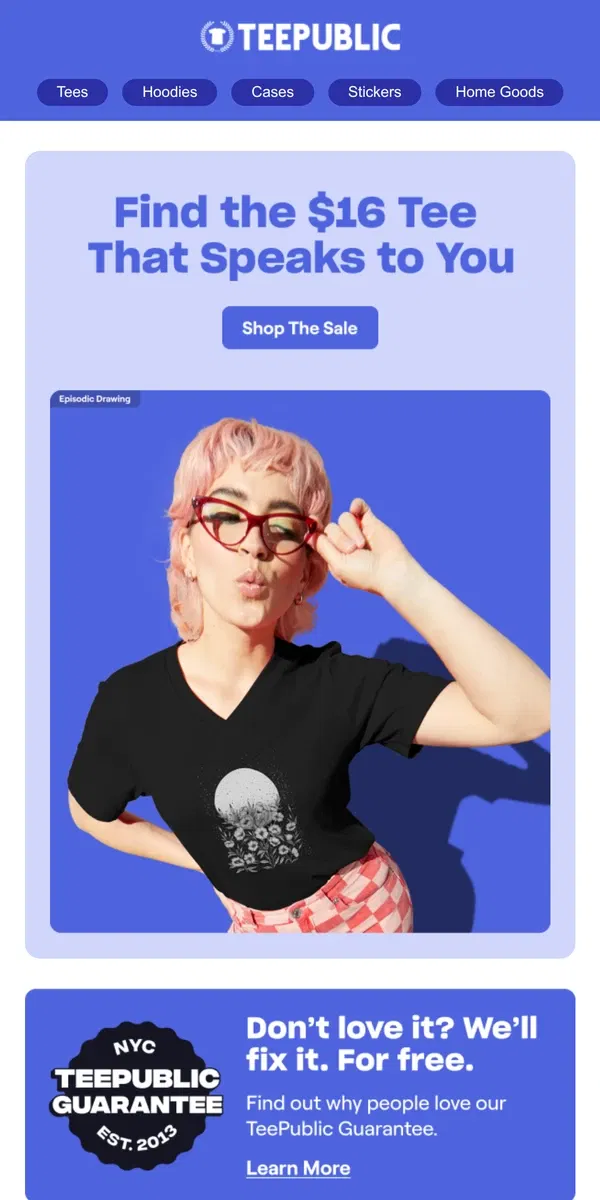 Email from TeePublic. Get Ready for BIG Deals!