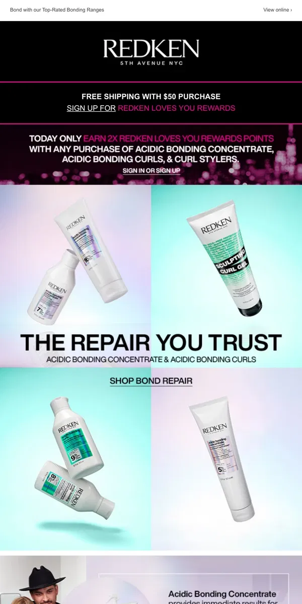 Email from Redken. The Hair Repair Your Trust