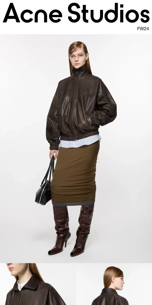 Email from Acne Studios. Leather jacket