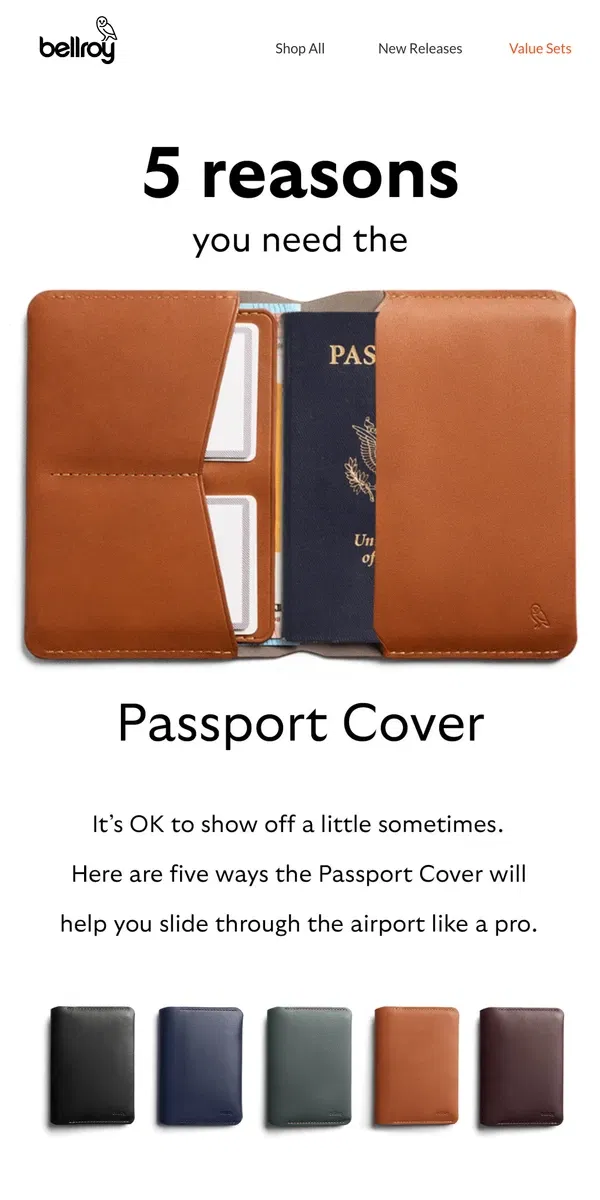 Email from Bellroy. Your airport ace