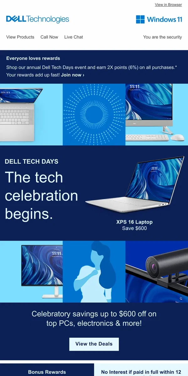 Email from Dell. Dell Tech Days has arrived!