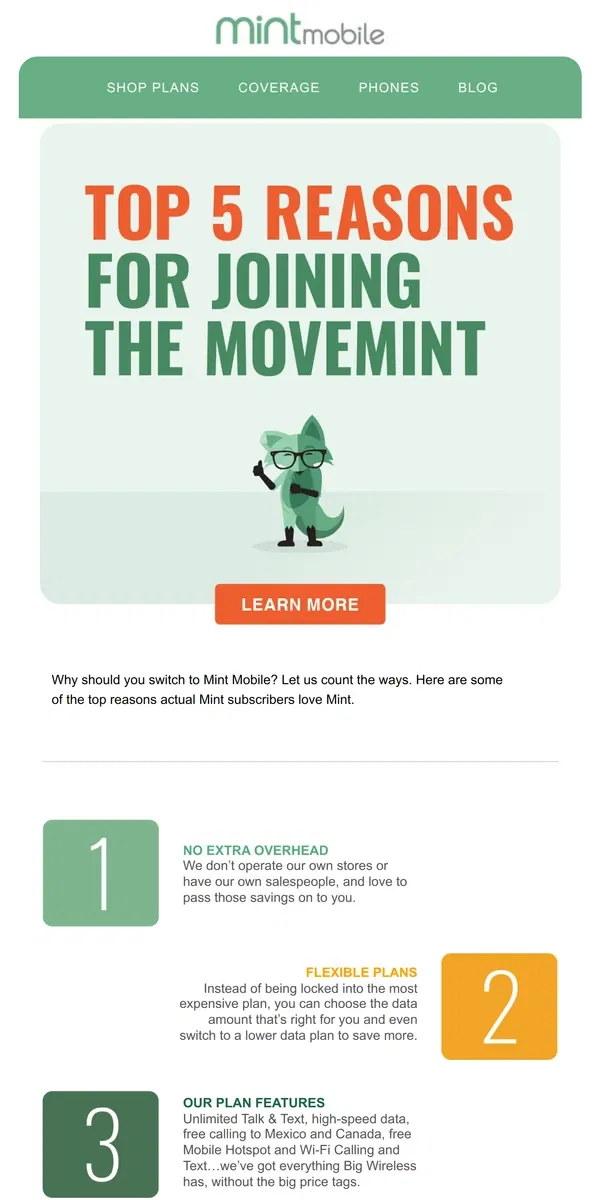 Email from Mint Mobile. There are a million reasons to switch to Mint Mobile