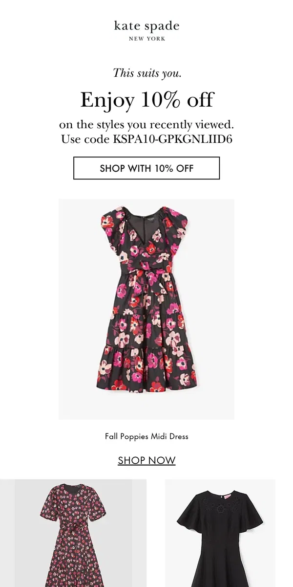 Email from Kate Spade. Make this special style yours