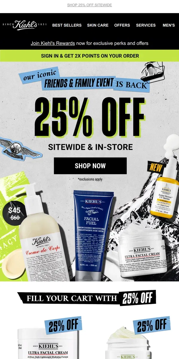 Email from Kiehl's. 🌞25% Off NEW Better Screen UV Serum (The SPF Of Your Dreams)🌞