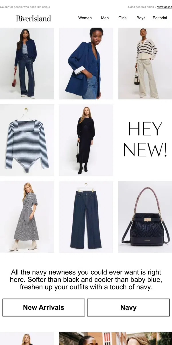 Email from River Island. You can never have too much navy