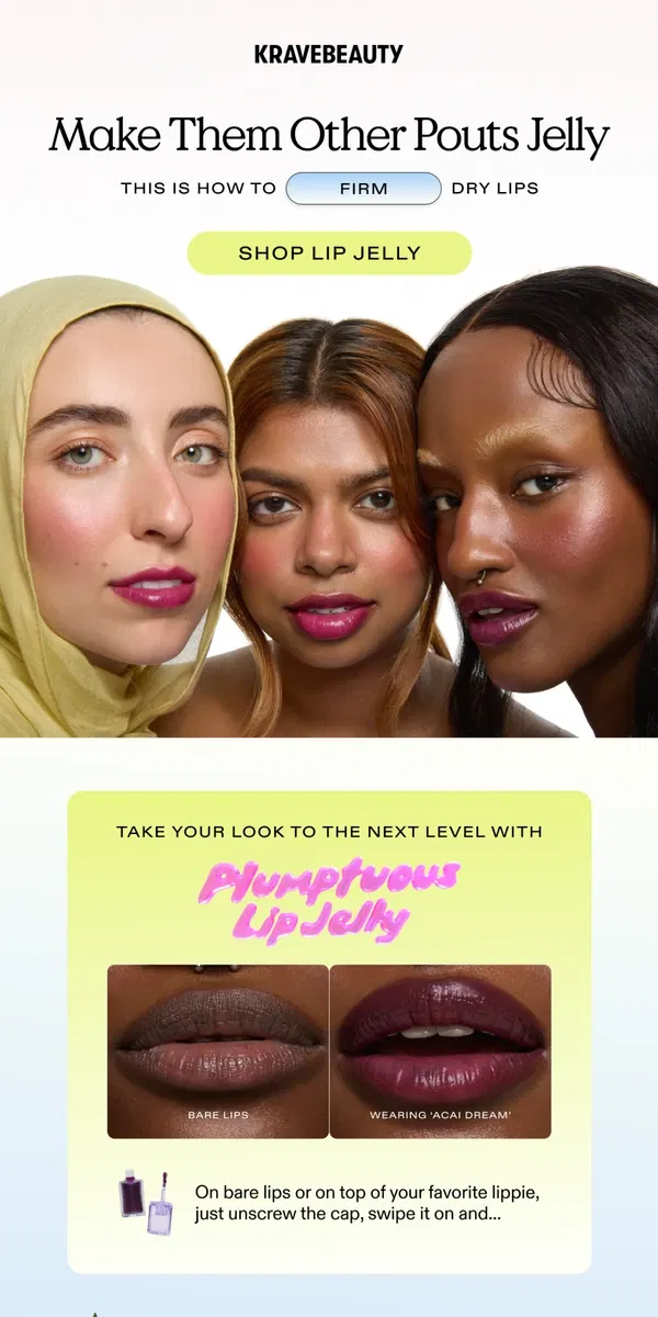 Email from KraveBeauty. How to Get Plump Lips 😘