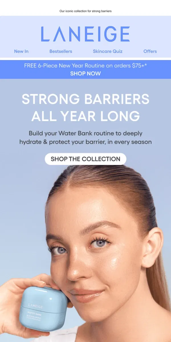 Email from LANEIGE. Build Your Hydration Routine with Water Bank