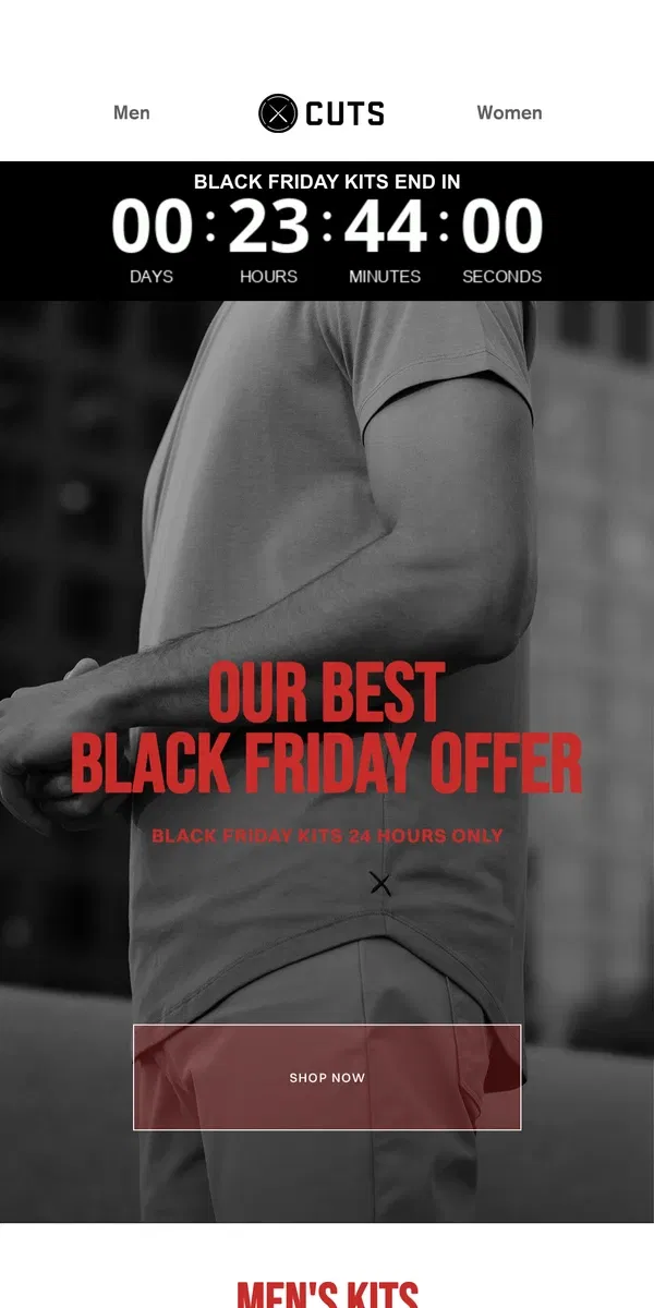 Email from Cuts. 24 Hours Only: Black Friday Kits