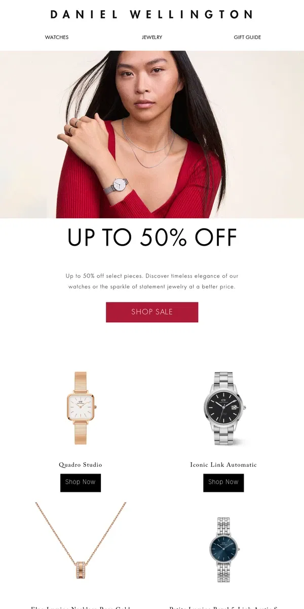 Email from Daniel Wellington. 50% OFF | Don't Miss This Deal‼️