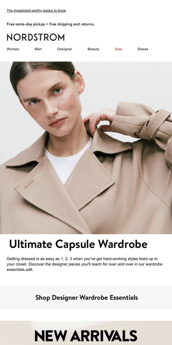 Email from Nordstrom. Foundational dressing 101