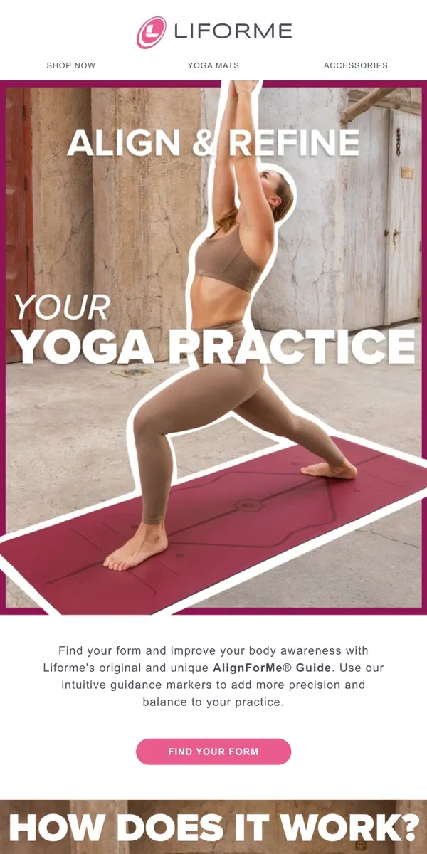 Email from Liforme. Could your Yoga practice use a little guidance?