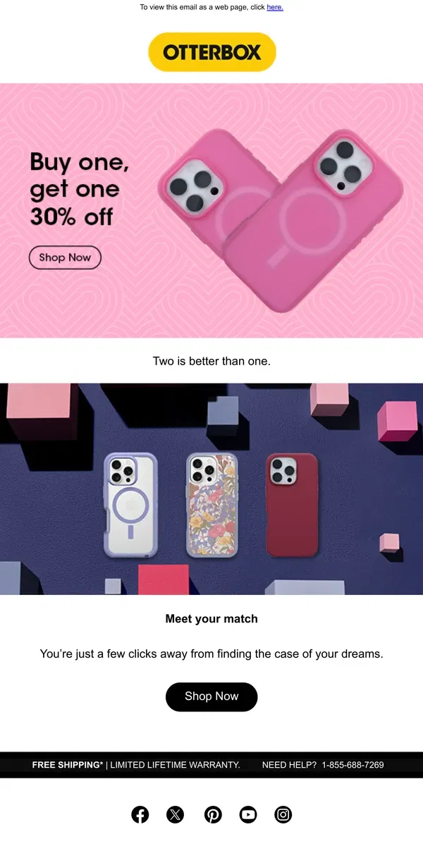 Email from OtterBox. One for you, one for boo ❤️