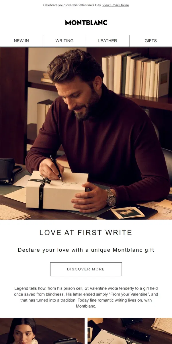 Email from Montblanc. Weave some Valentine magic with Montblanc