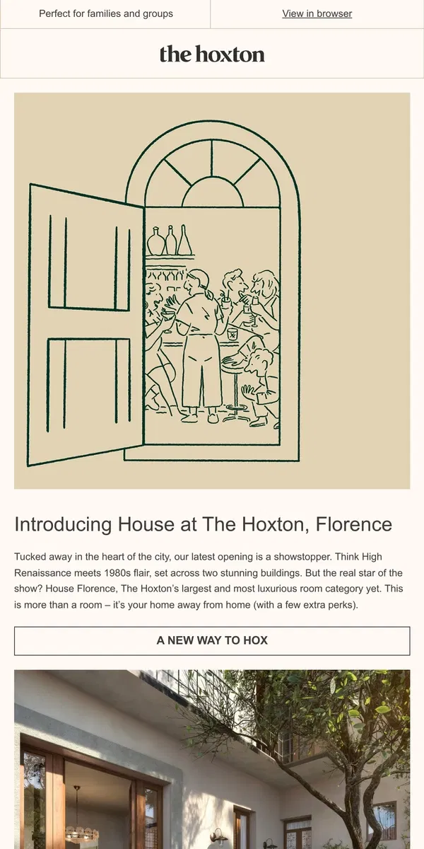 Email from The Hoxton. Say hello to House at The Hoxton, Florence