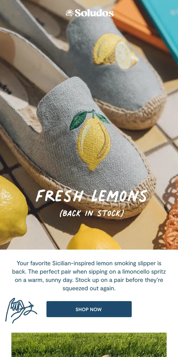 Email from Soludos. A Squeeze of Sicilian 🍋