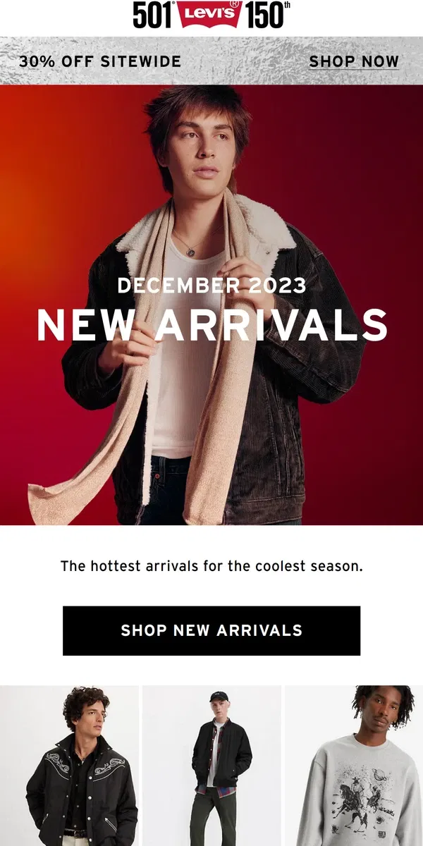 Email from Levi's. N E W ⛄