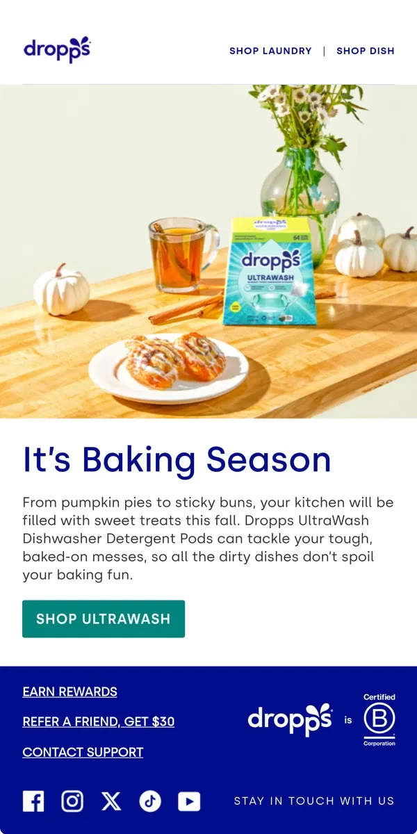 Email from Dropps. Fall Baking Frenzy