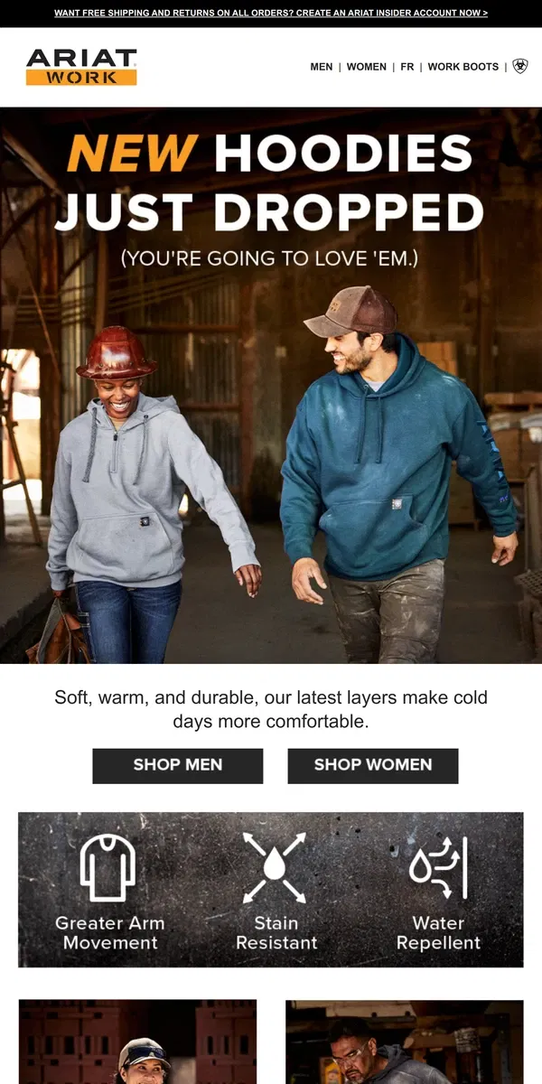 Email from Ariat. Shop Our Latest Hoodie Drop