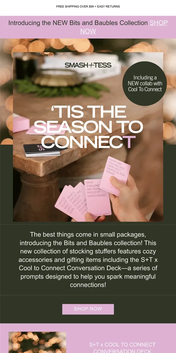 Email from Smash + Tess. NEW Stylish Stocking Stuffers! 🧦