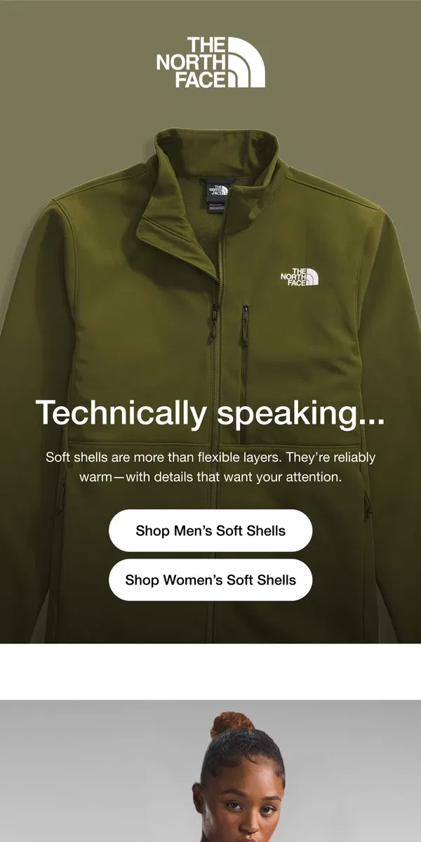 Email from The North Face. Soft shells: Why you’ll want (at least) one.