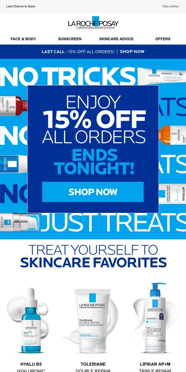 Email from La Roche-Posay. It's Scary How Soon This Sale Ends