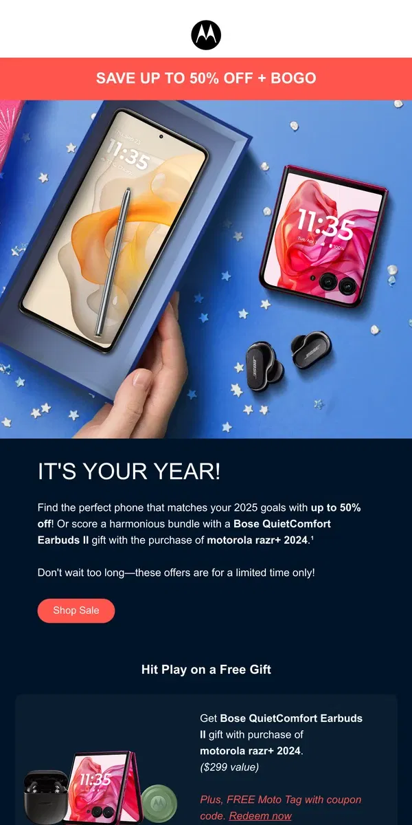 Email from Motorola. SOUND ON 🔊 [a Bose bundle is waiting for you]