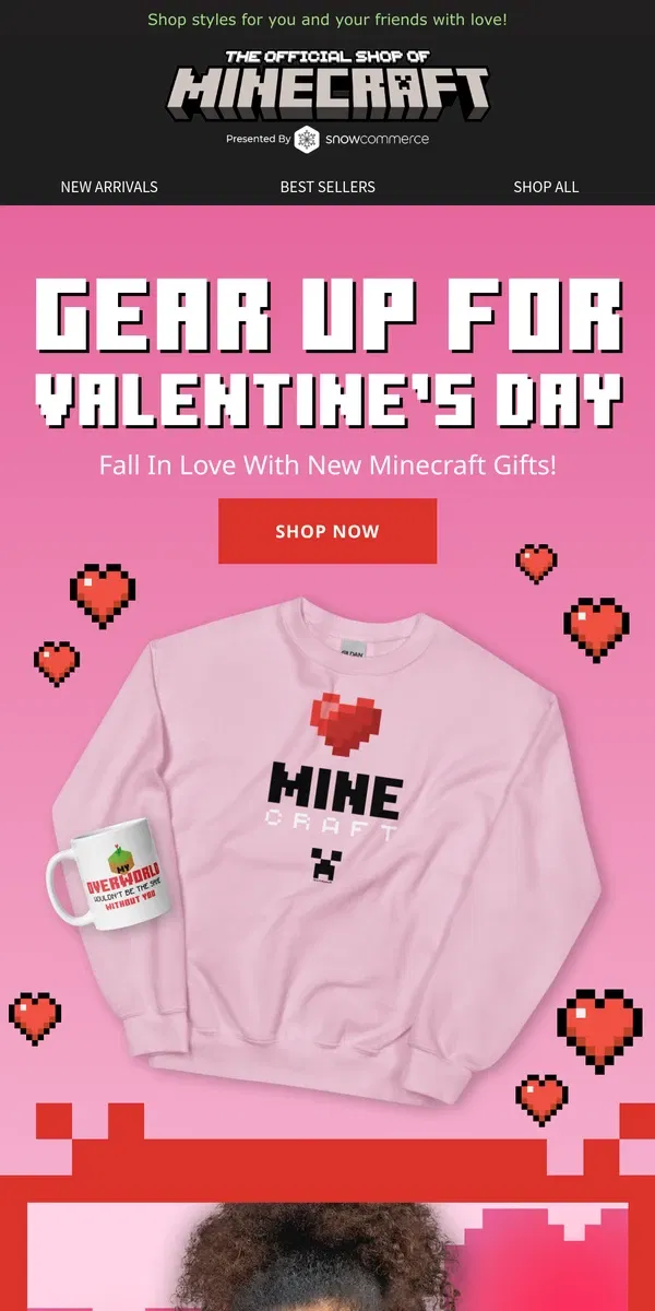 Email from Minecraft. Celebrate Valentine's Day with Your Minecraft Soulmate ❤️