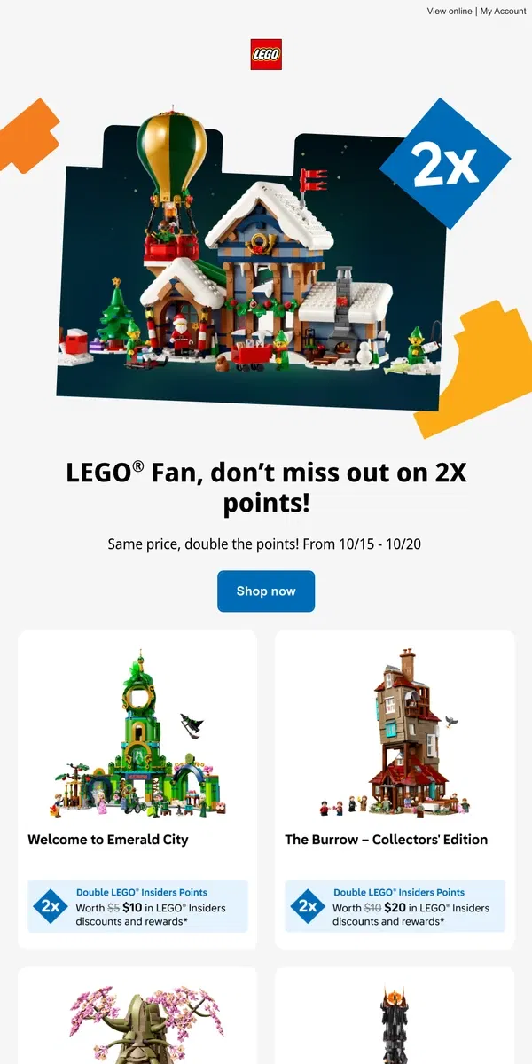 Email from Lego. Time's running out!